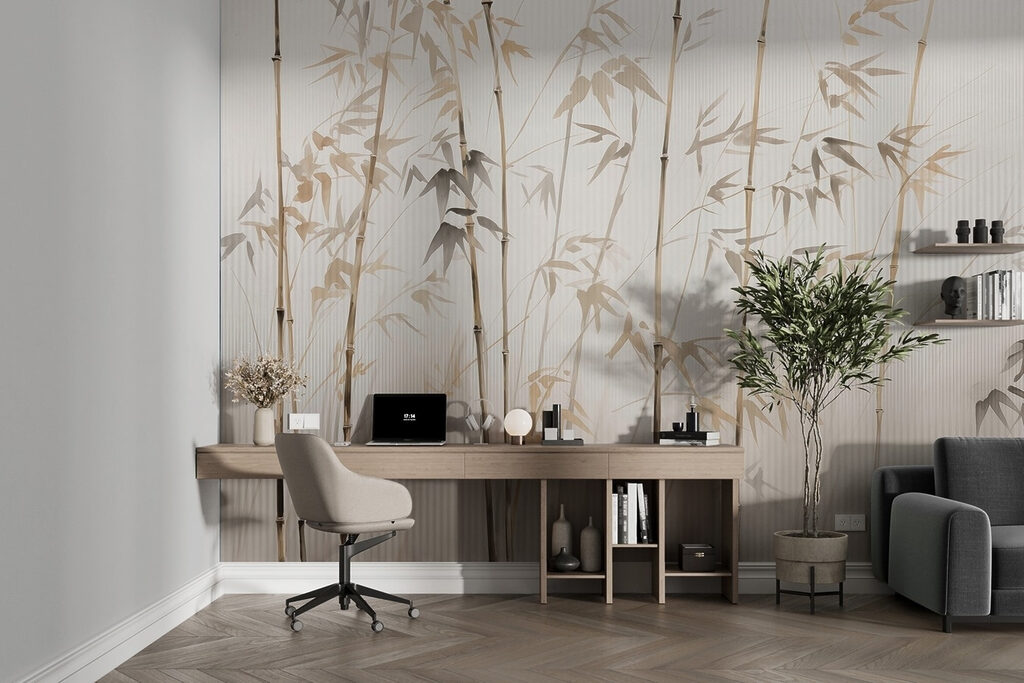 Slender bamboo stems — interior 2
