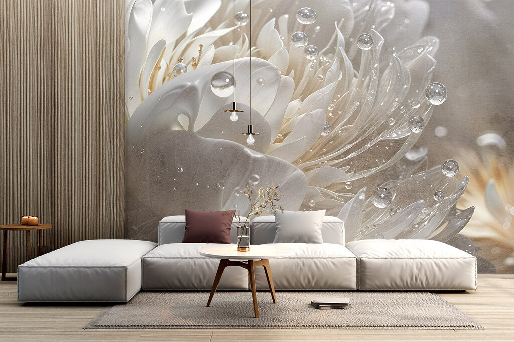Flower with water droplets — interior 6