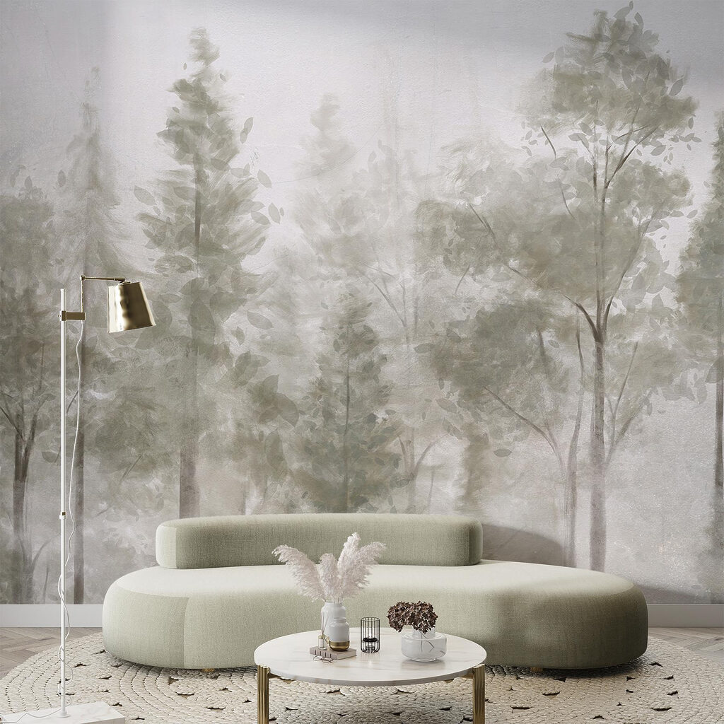 Light trunks in mist — interior 4