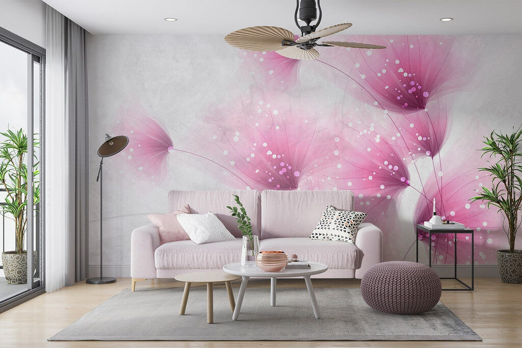 Pink fluff, light specks — interior 5