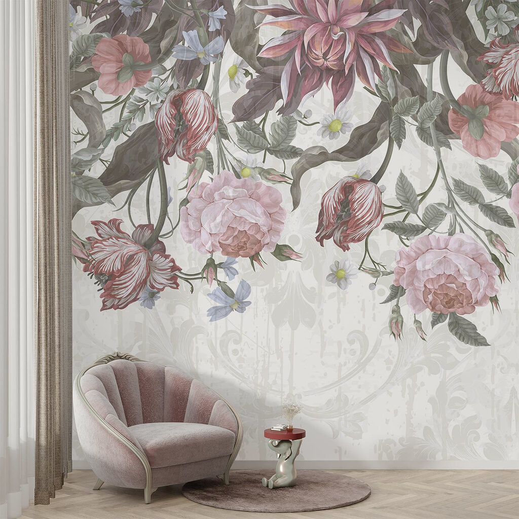 Pale silhouettes behind blooms — interior 4