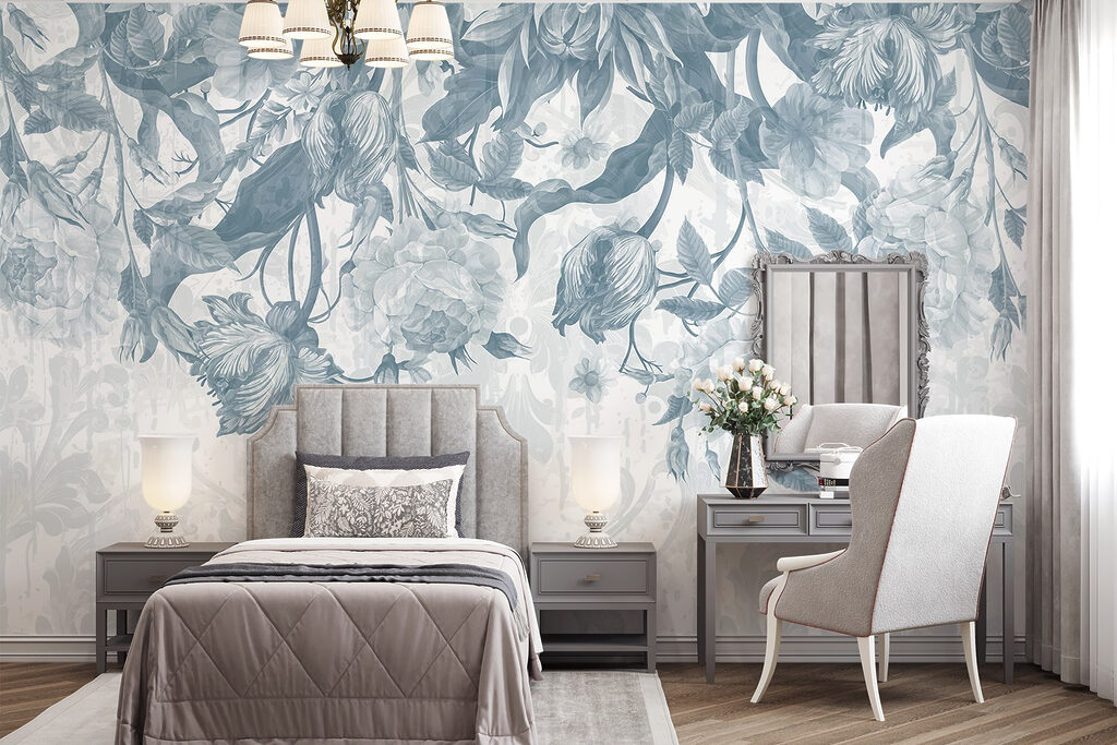 Flower Canopy in Ink in an interior