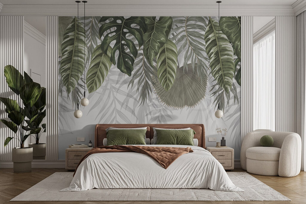 Leafy Curtain in an interior