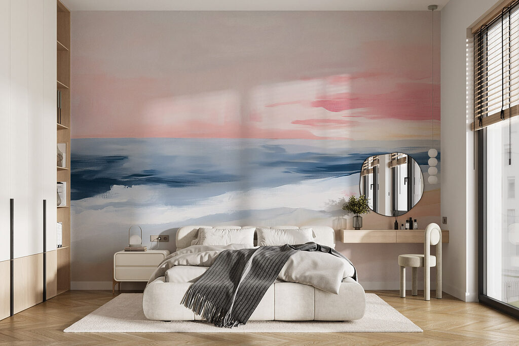 Pink sky over sea — interior 1
