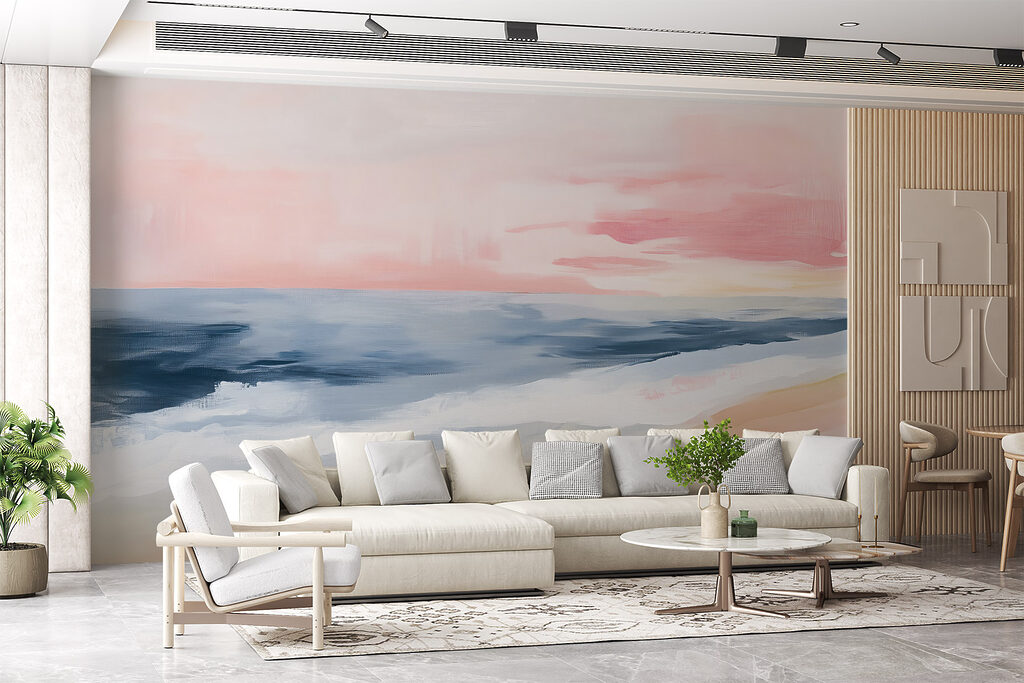 Pink sky over sea — interior 3
