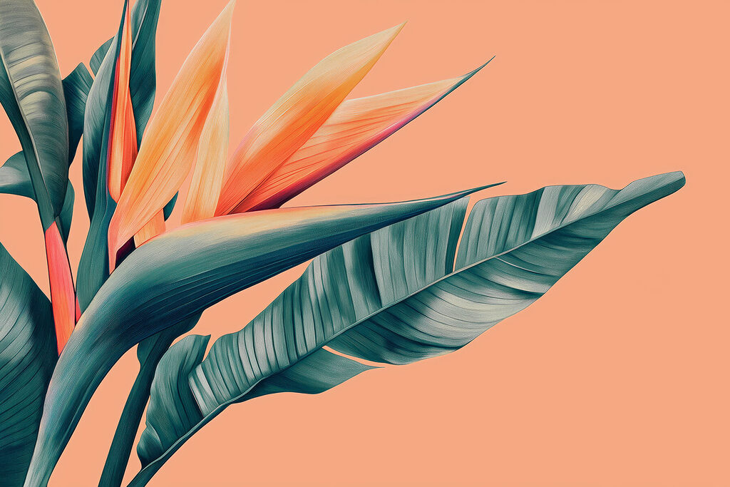 Bird of paradise flower — full design