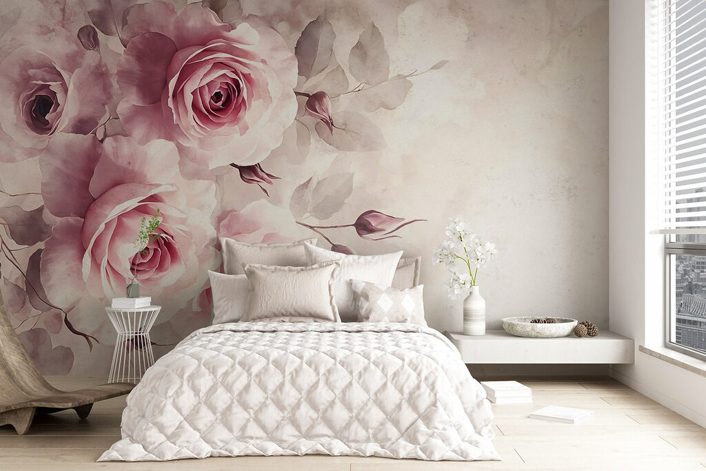 Pink roses, left side — interior 5