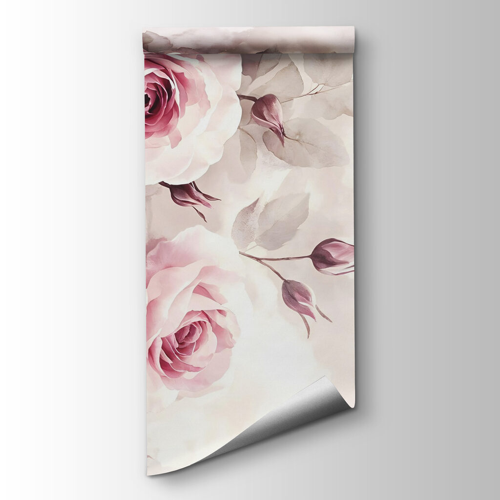 Pink roses, left side — product view