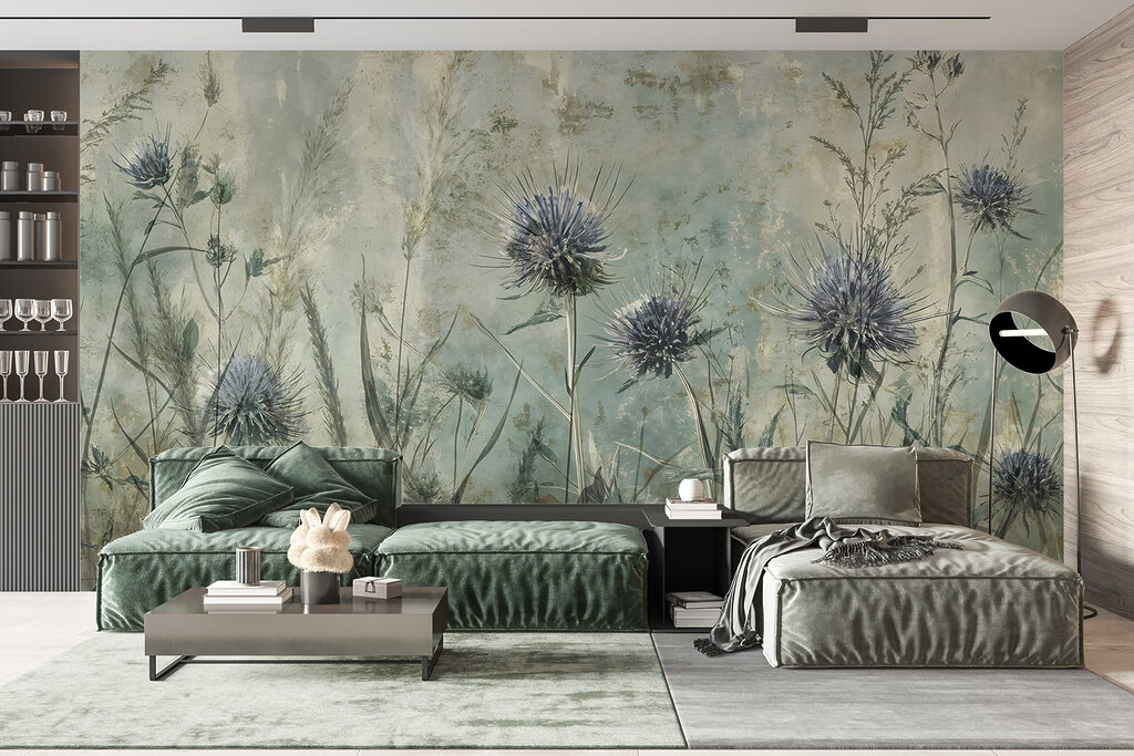 Thistles in Mist in an interior
