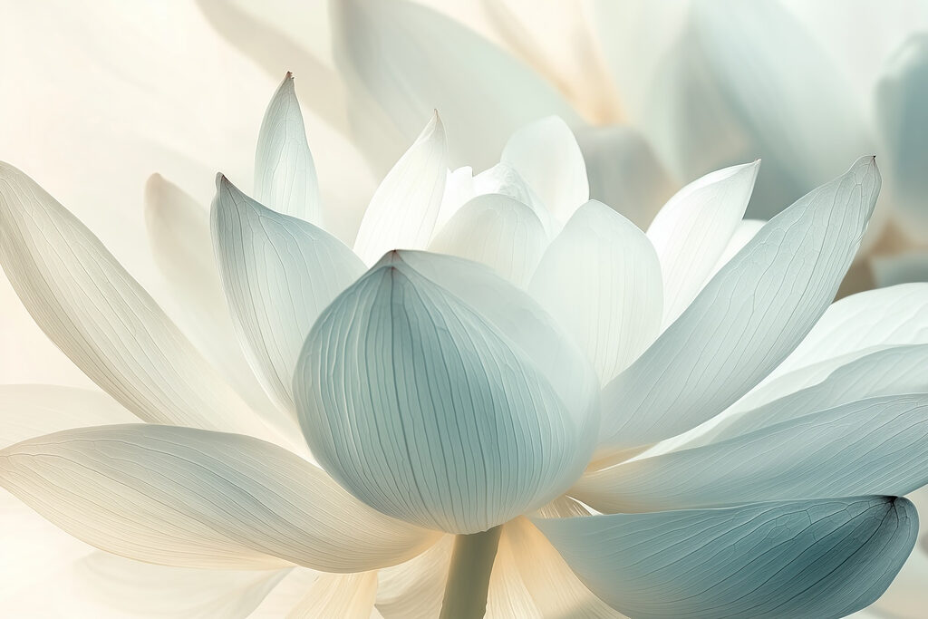 Pale blue lotus — full design