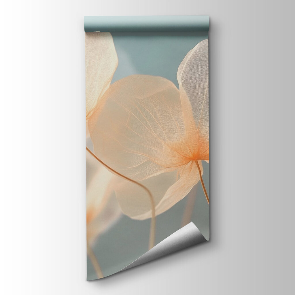Cream flowers catching light — product view
