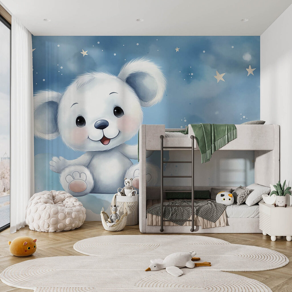 White bear among clouds — interior 3