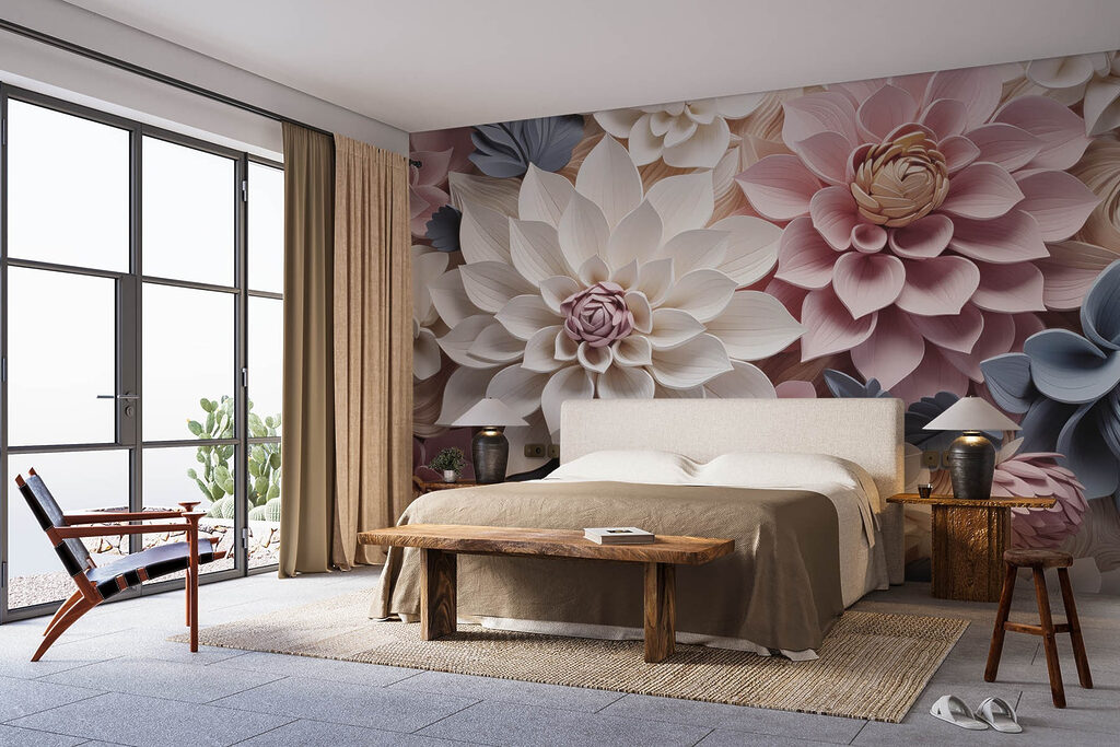 Flowers in pastel relief — interior 1