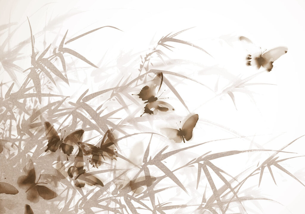 Bamboo and Butterflies — full design