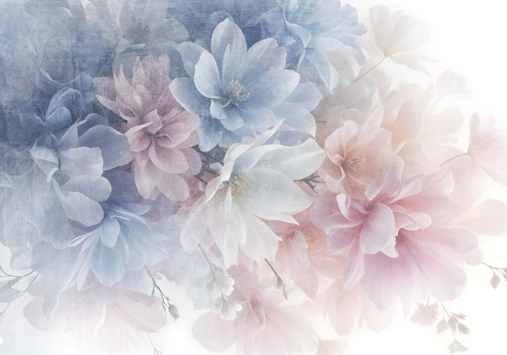Pastel flower cloud — full design