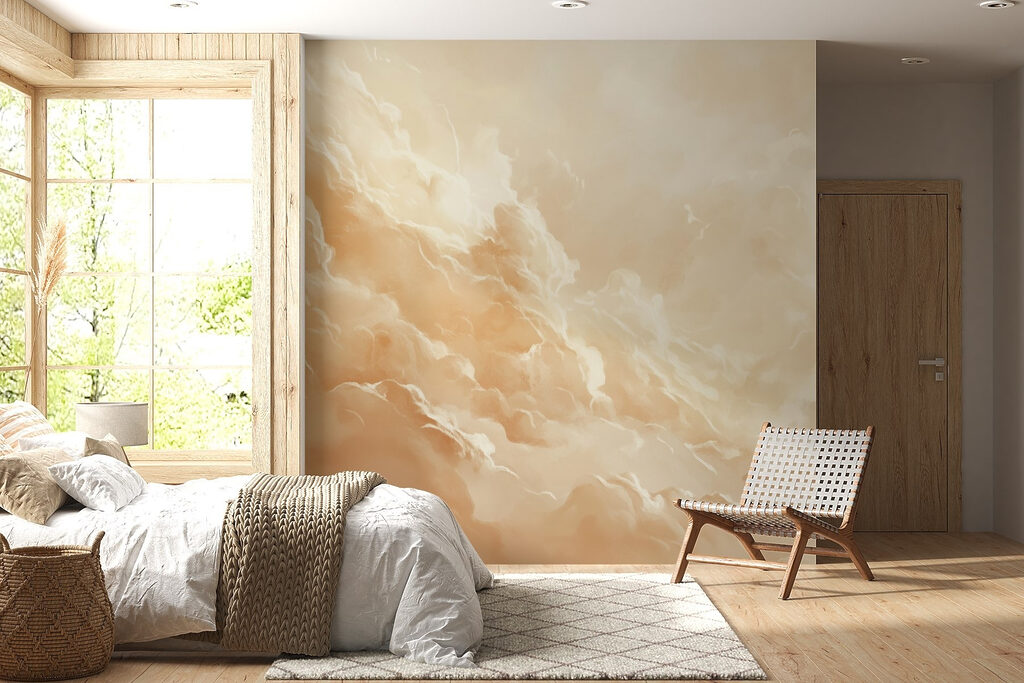 Golden clouds around light — interior 2