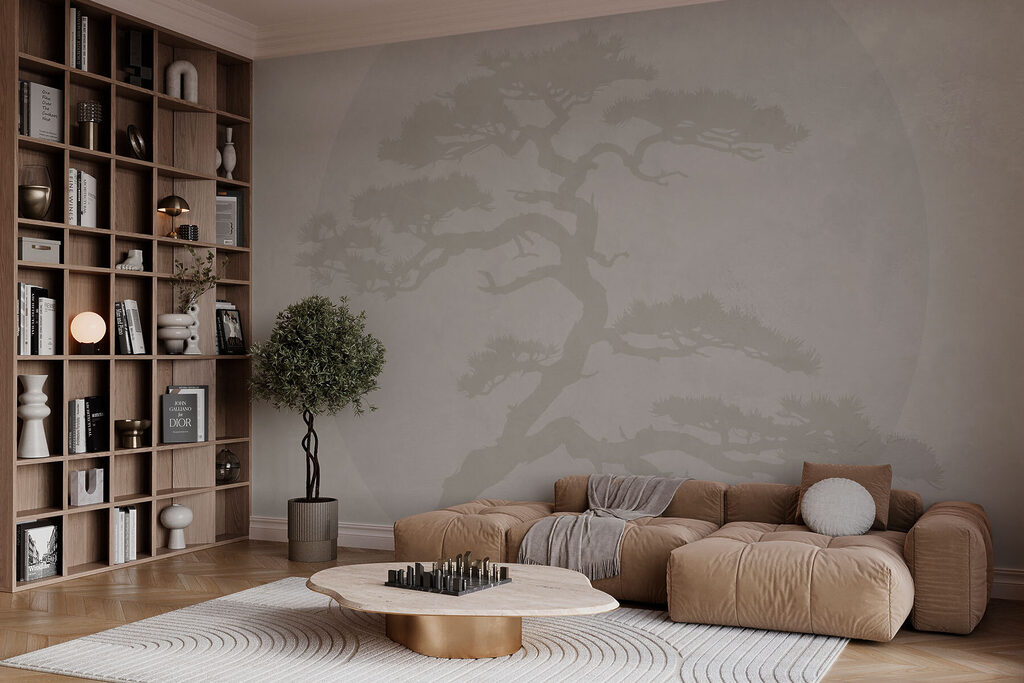 Tree Behind the Circle in an interior