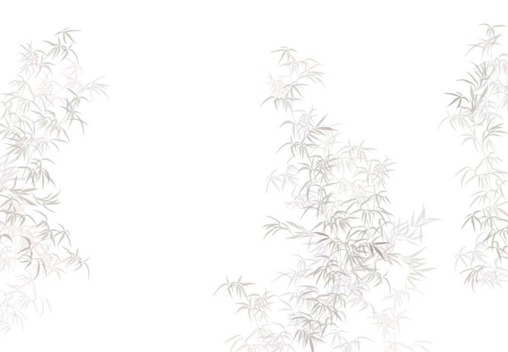 Bamboo leaves on white — full design