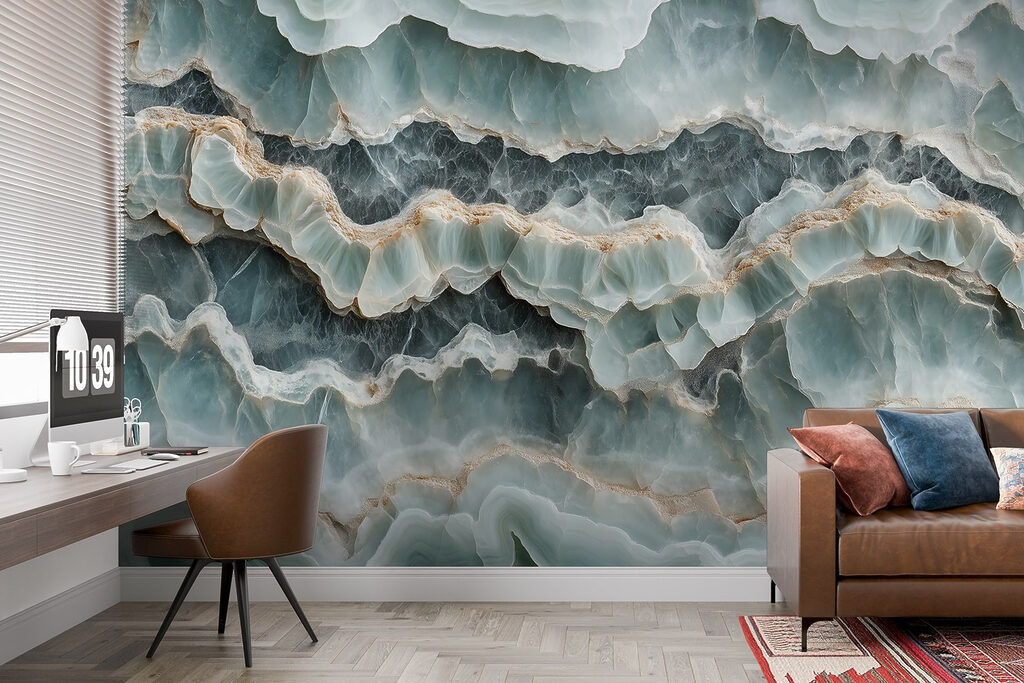 Green rock, gold veins — interior 2