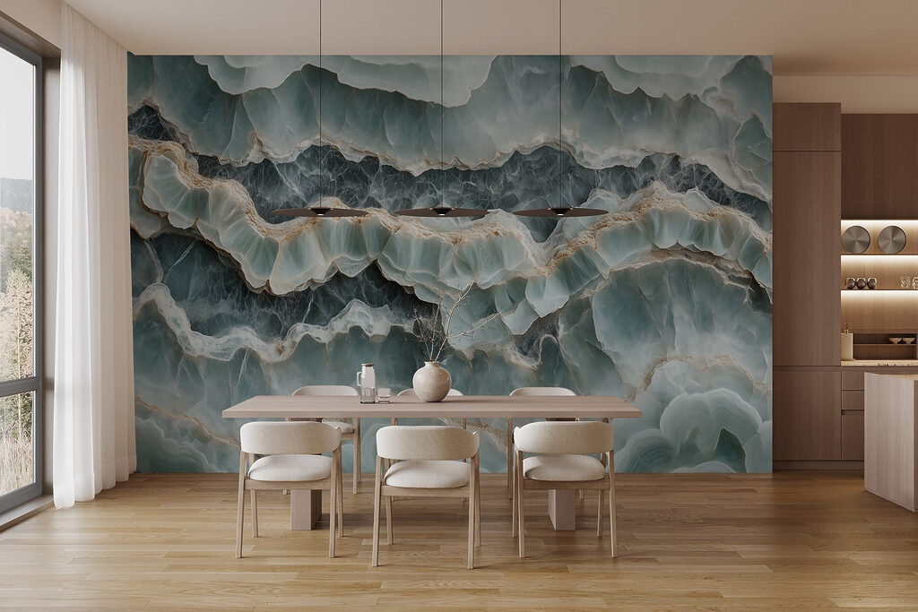 Green rock, gold veins — interior 5
