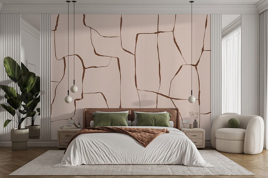 Broken lines like cracks — interior 1