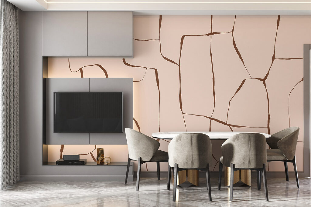 Broken lines like cracks — interior 5
