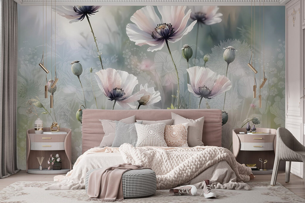 Wildflowers in morning mist — interior 3