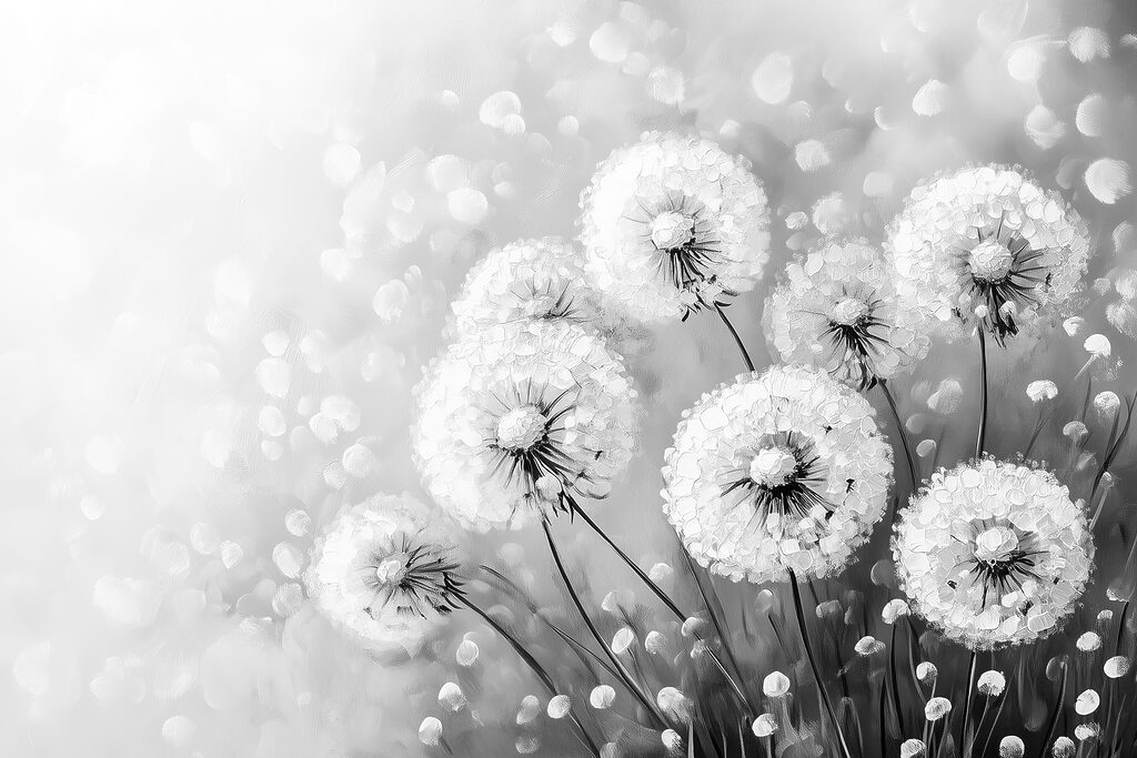 Dandelions in Shimmering Light — full design