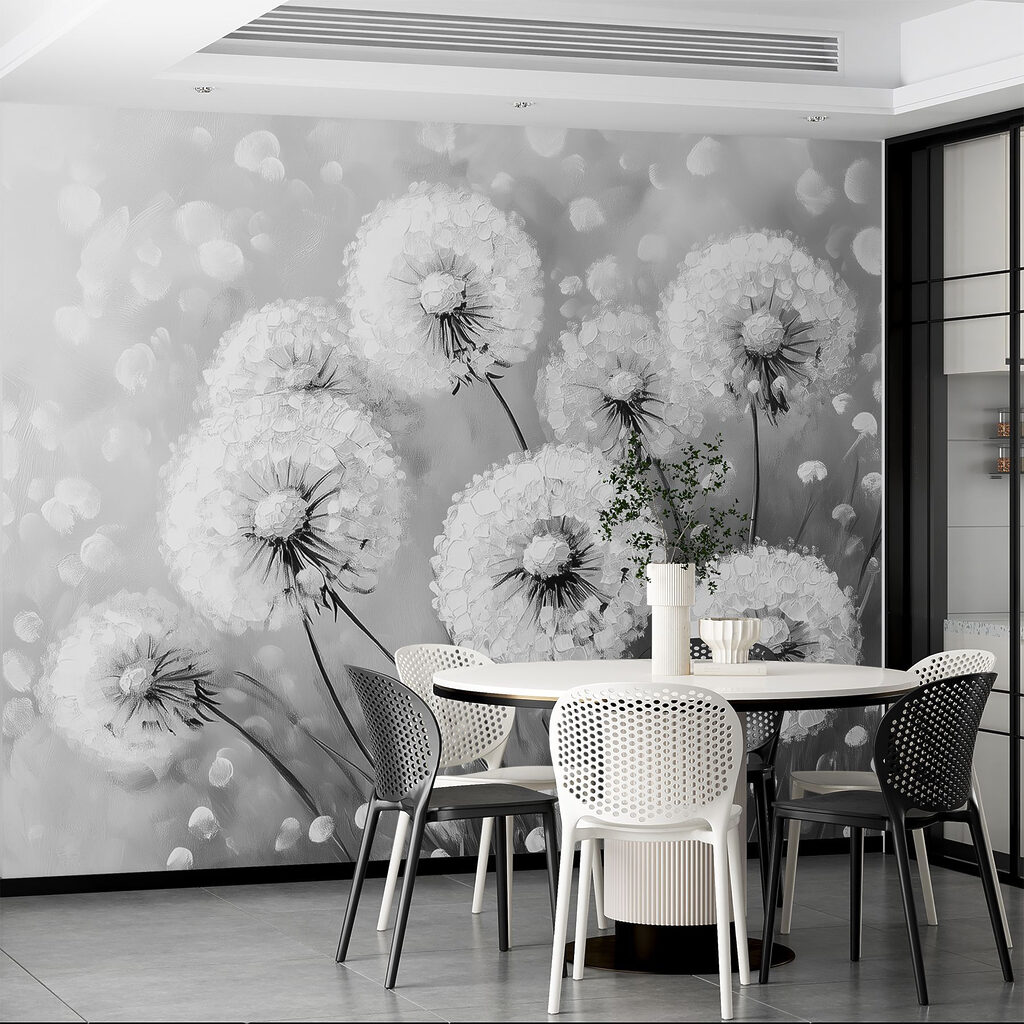Dandelions in Shimmering Light in an interior
