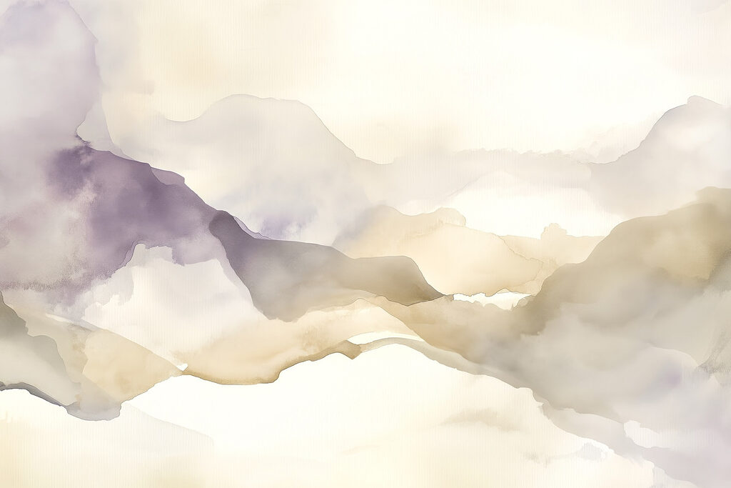 Mountain mist in watercolour — full design