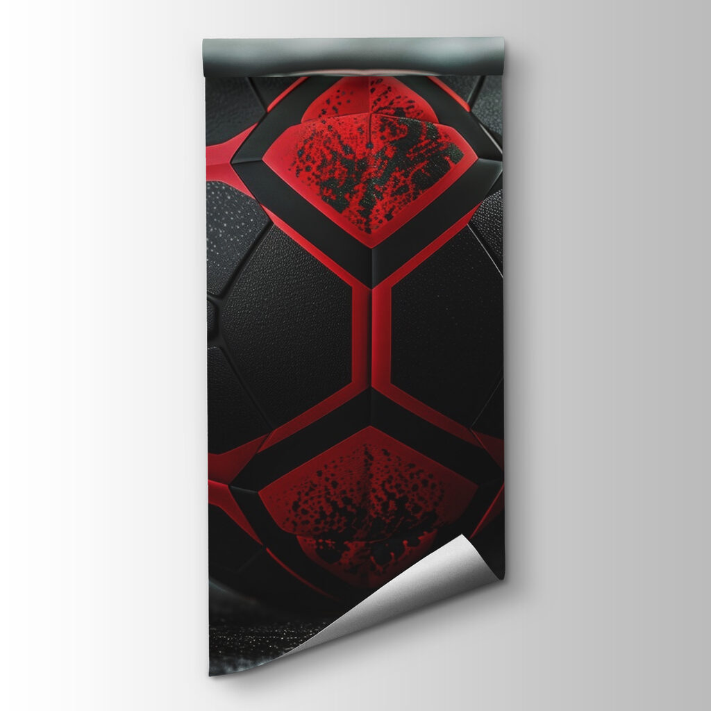 Black and red football — product view