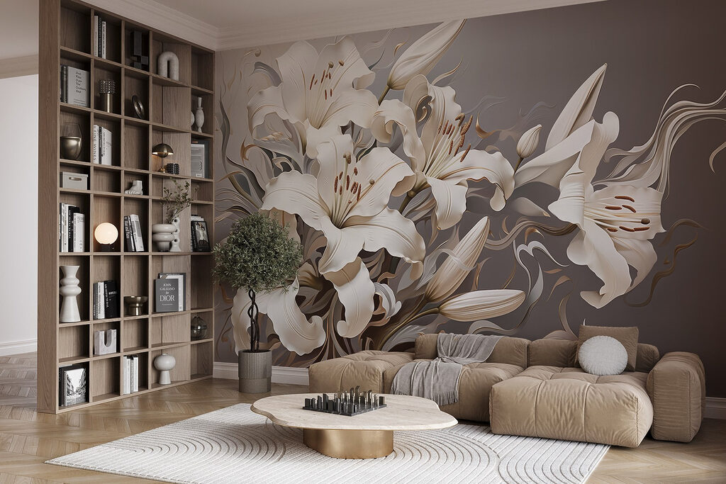 Lilies in Flowing Relief — interior 4