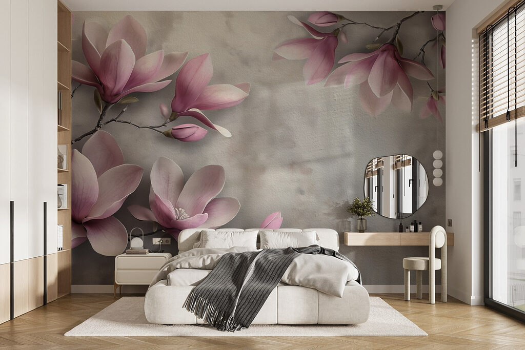 Magnolia on Weathered Stone in an interior