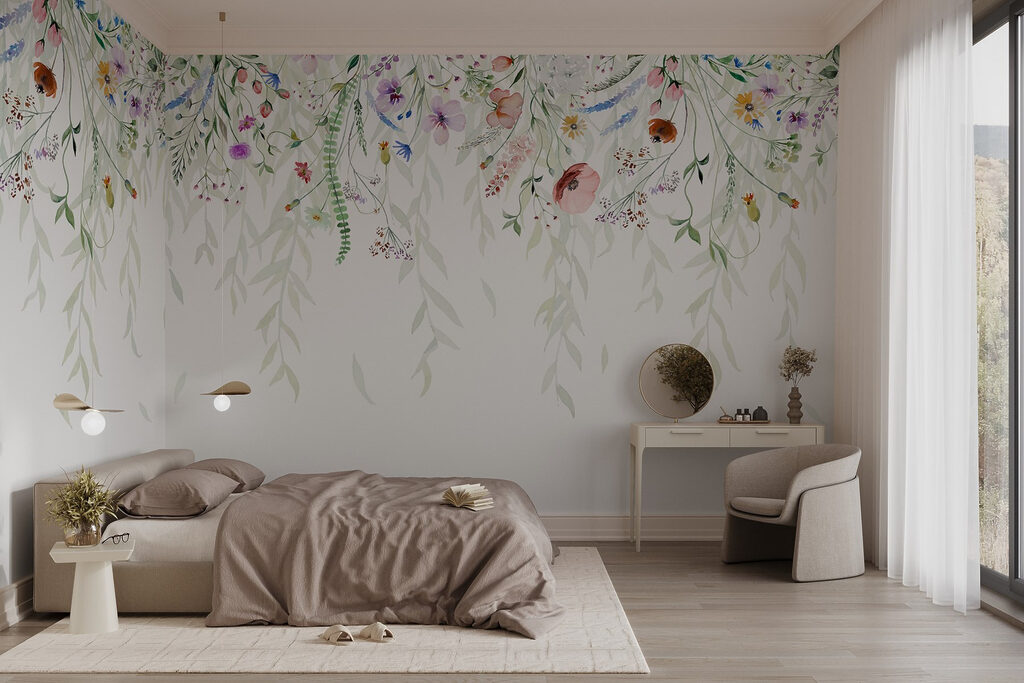 Colourful flowers on white — interior 2