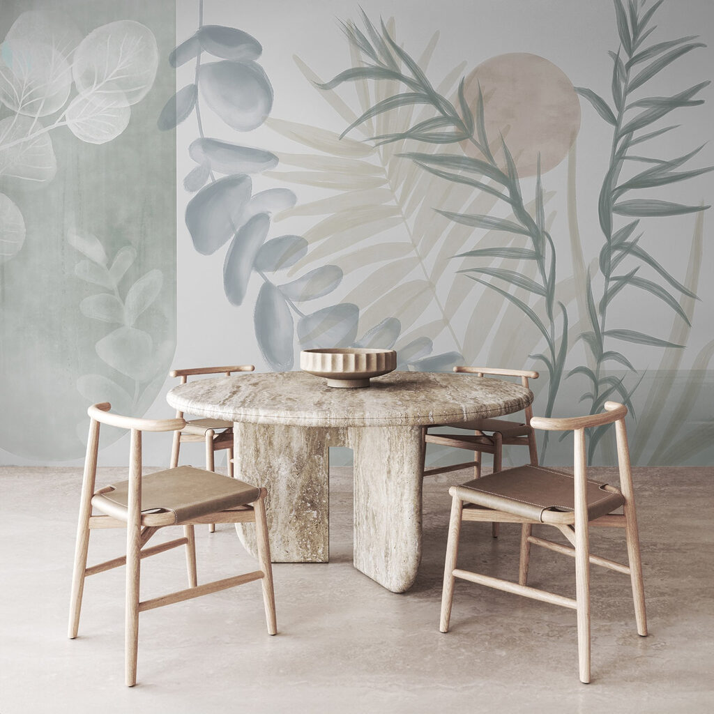 Botanical Sprigs and Shapes in an interior