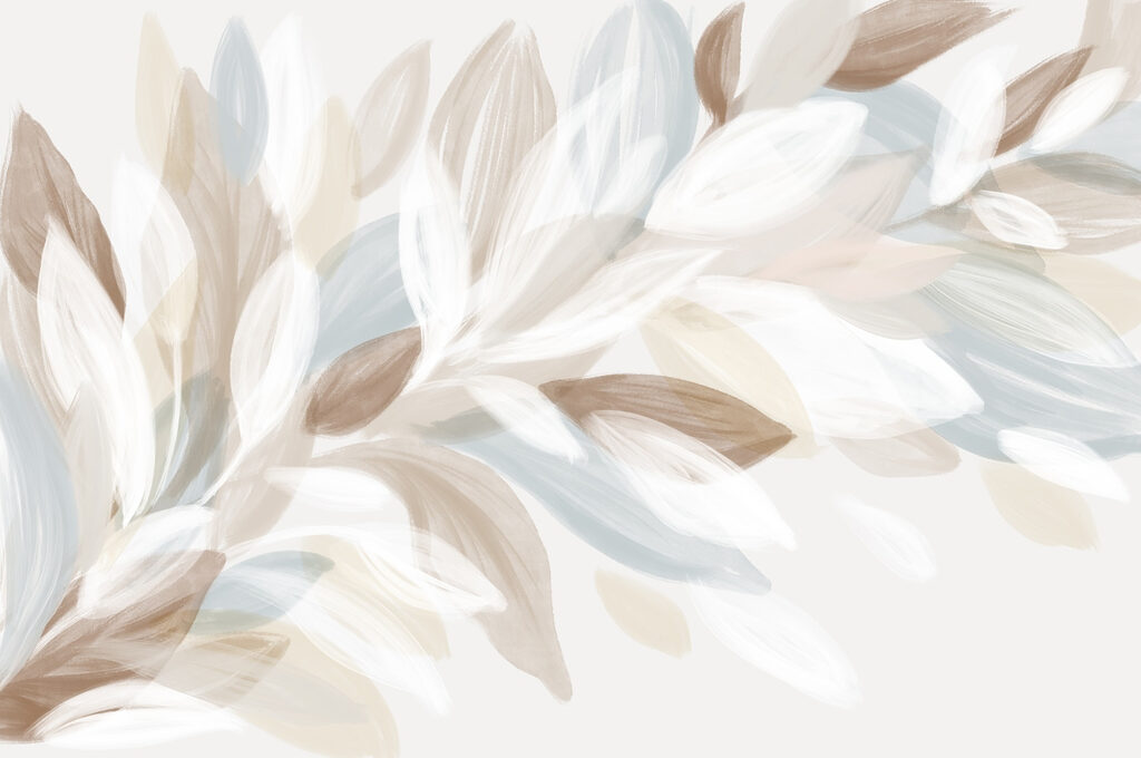 Leaf Brushstrokes — full design