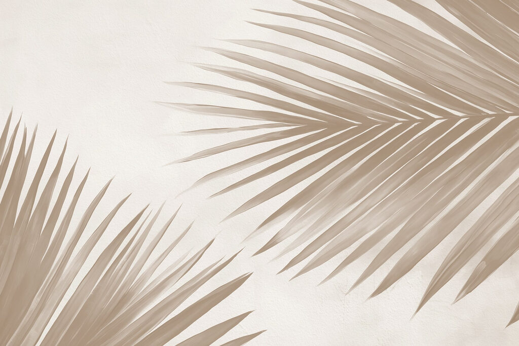 Palm Fronds in Sepia — full design