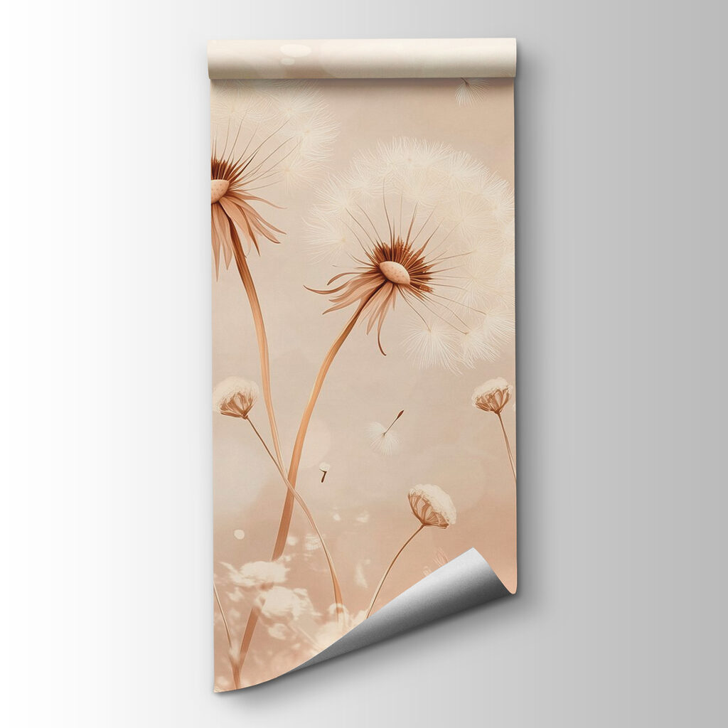 Dandelion seeds in light — product view