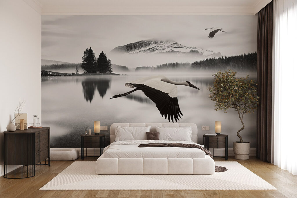 Waterbirds, black and white — interior 2