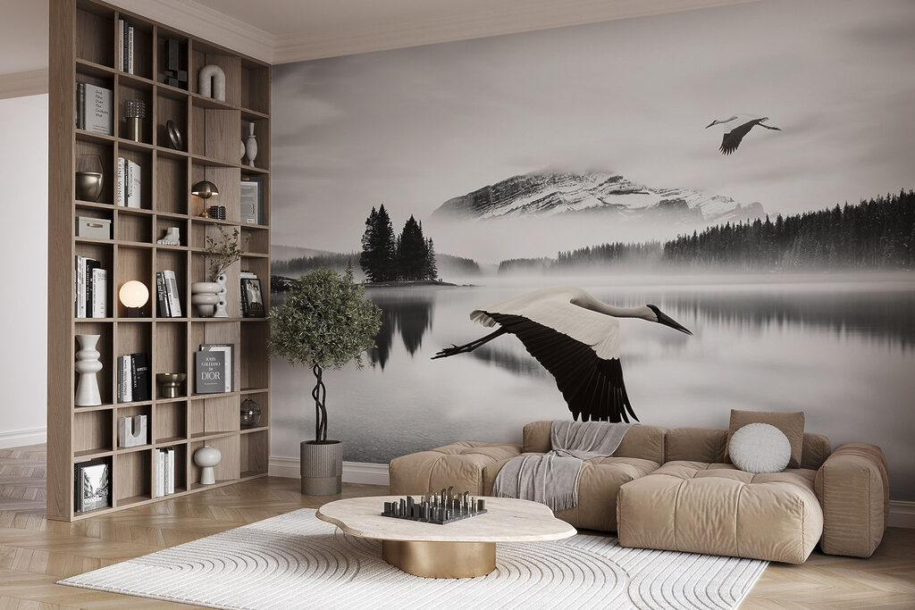 Waterbirds, black and white — interior 5