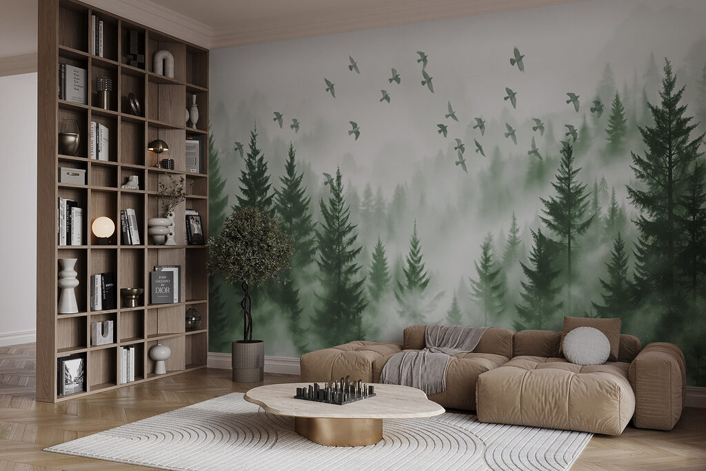 Birds Above Misty Pines — interior 2