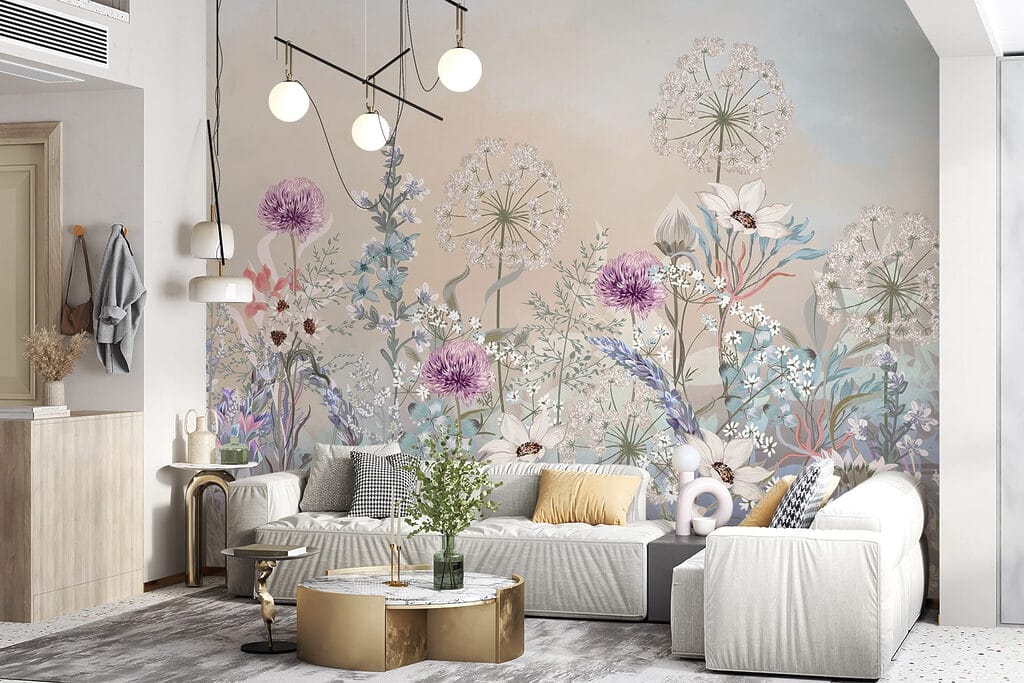Pastel meadow with wildflowers — interior 4
