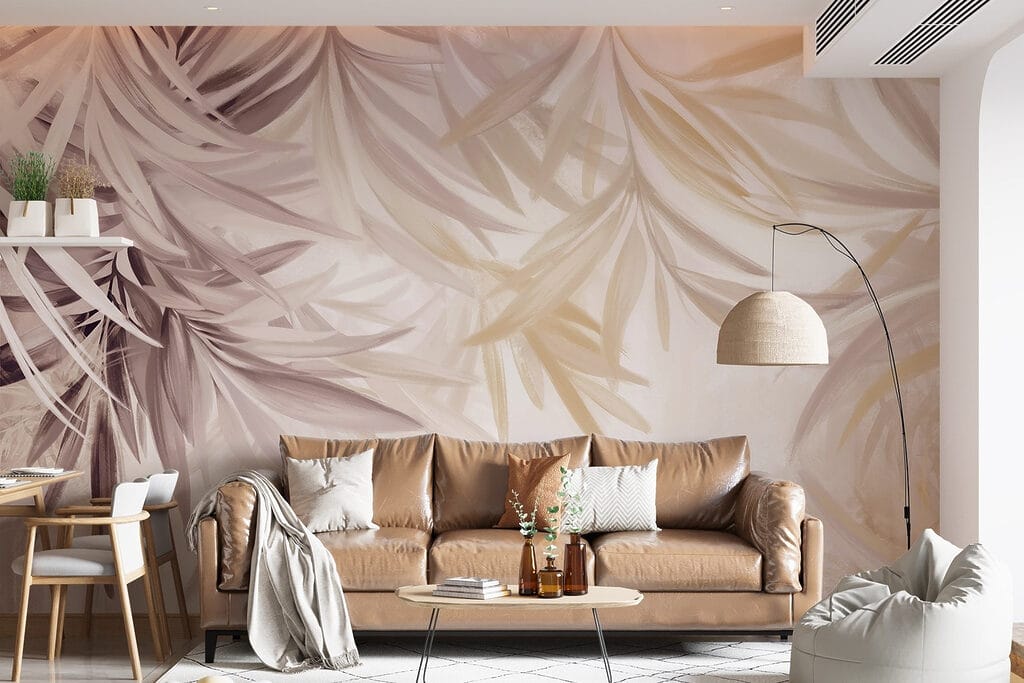 Palm Leaves in Blush — interior 4