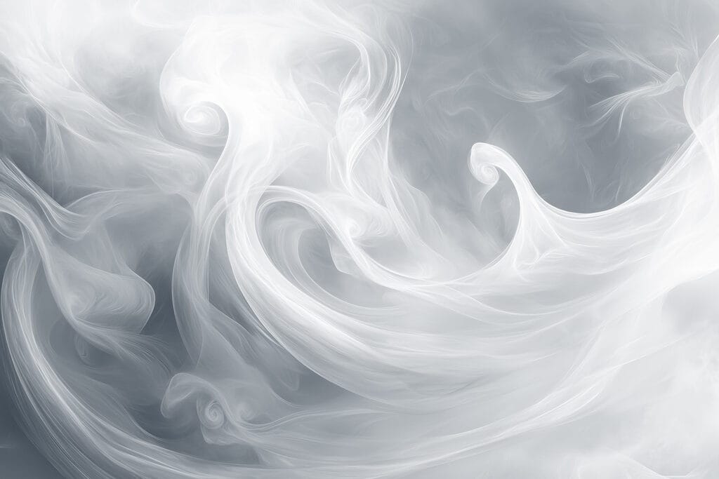 Swirling white smoke — full design