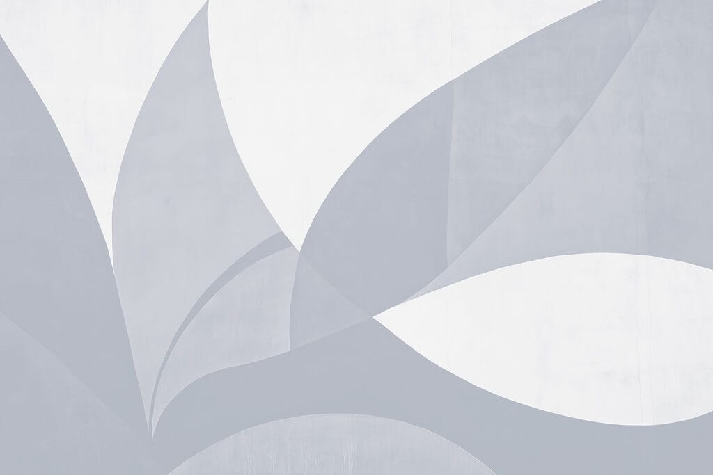 Blue leaf-like shapes — full design