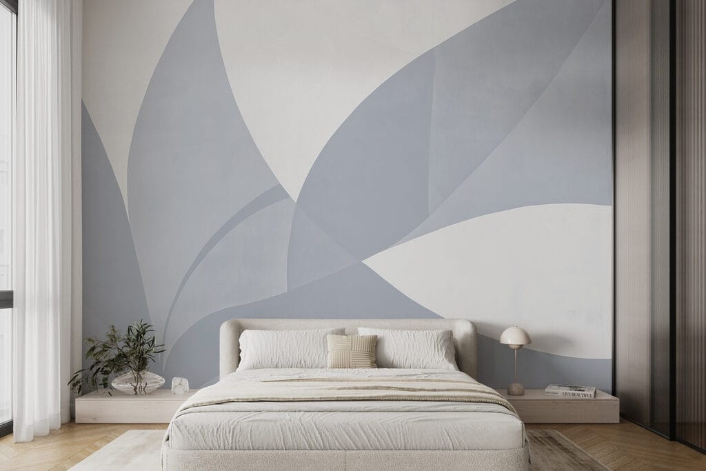 Blue leaf-like shapes — interior 2