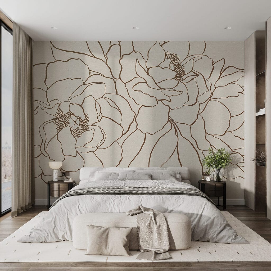 Flowers in fine outline — interior 1