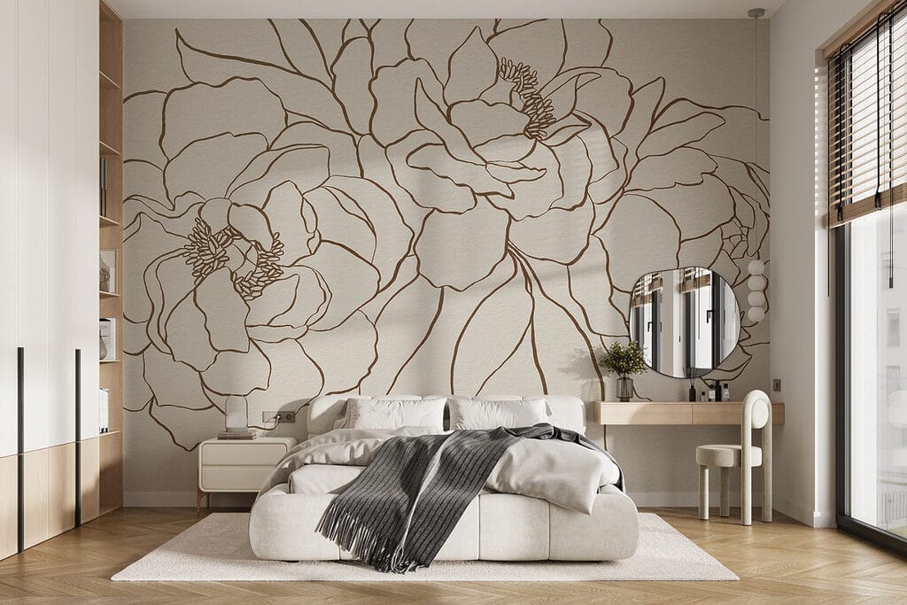 Flowers in fine outline — interior 2