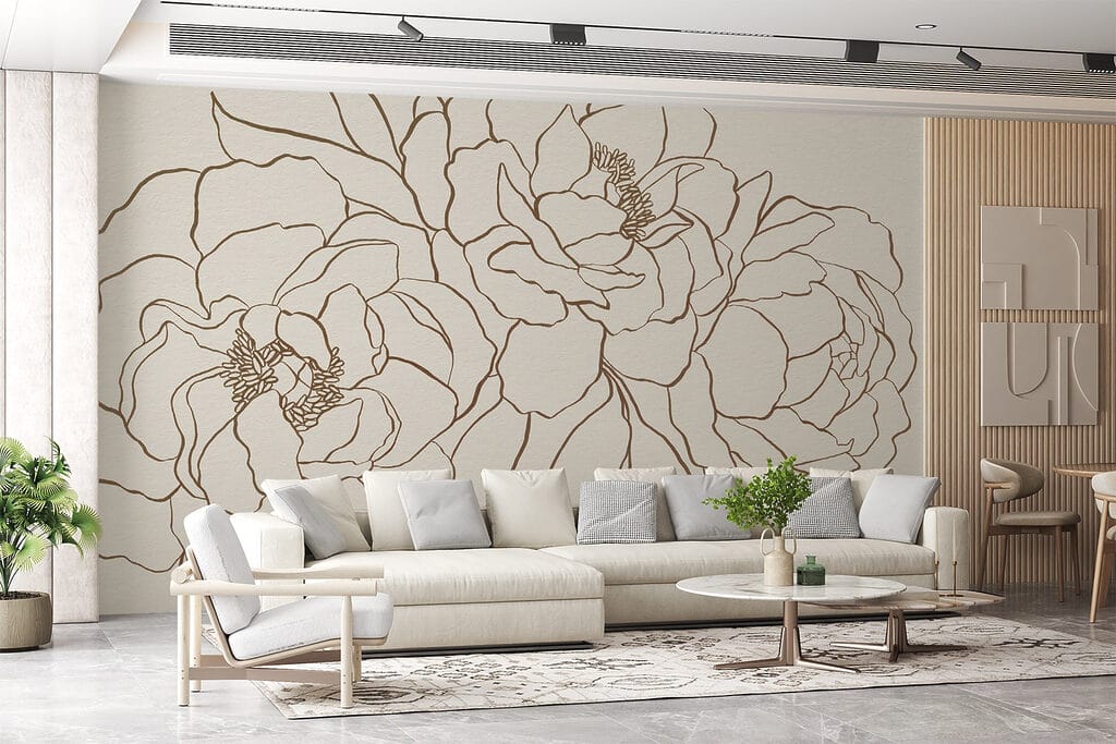 Flowers in fine outline — interior 3