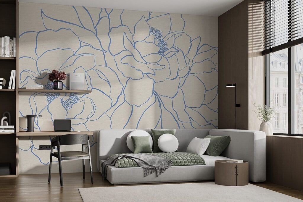 Peonies in One Line — interior 3